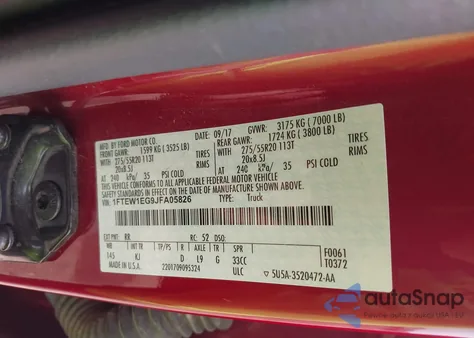 2018 Ford F-150 King Ranch из США, поврежденный, VIN 1FTEW1EG9JFA05826